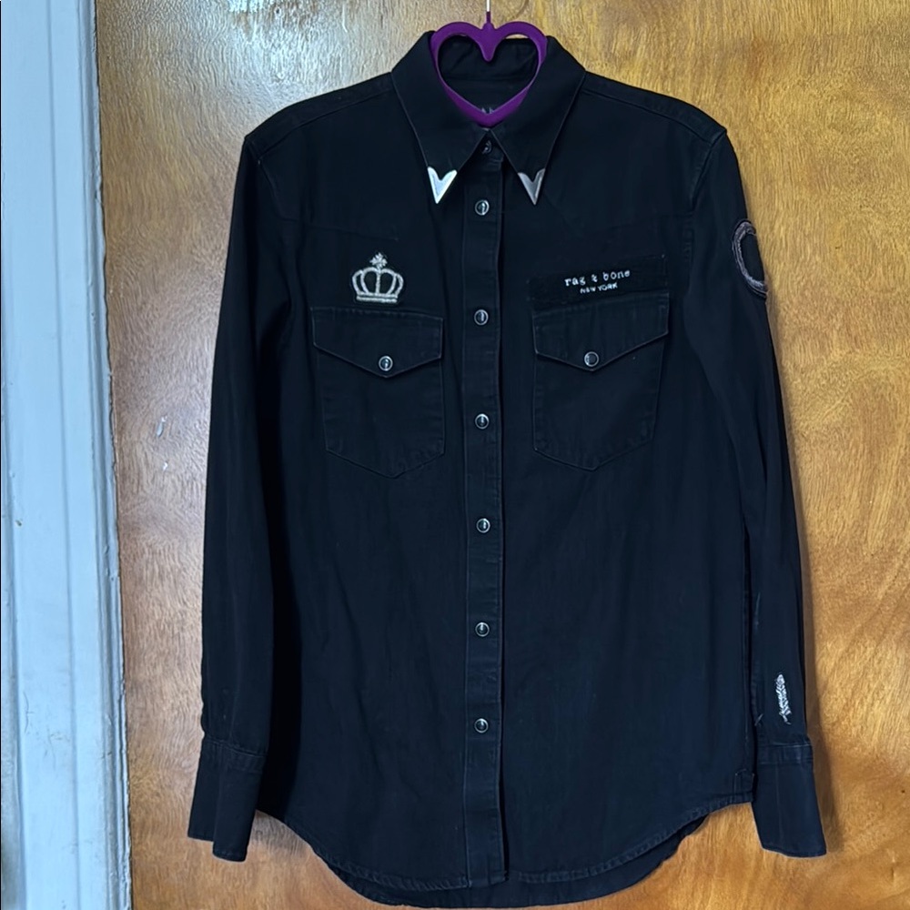 Rag & Bone with Embroidered Details button up.